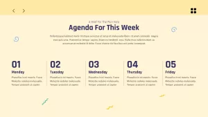 agenda for this week