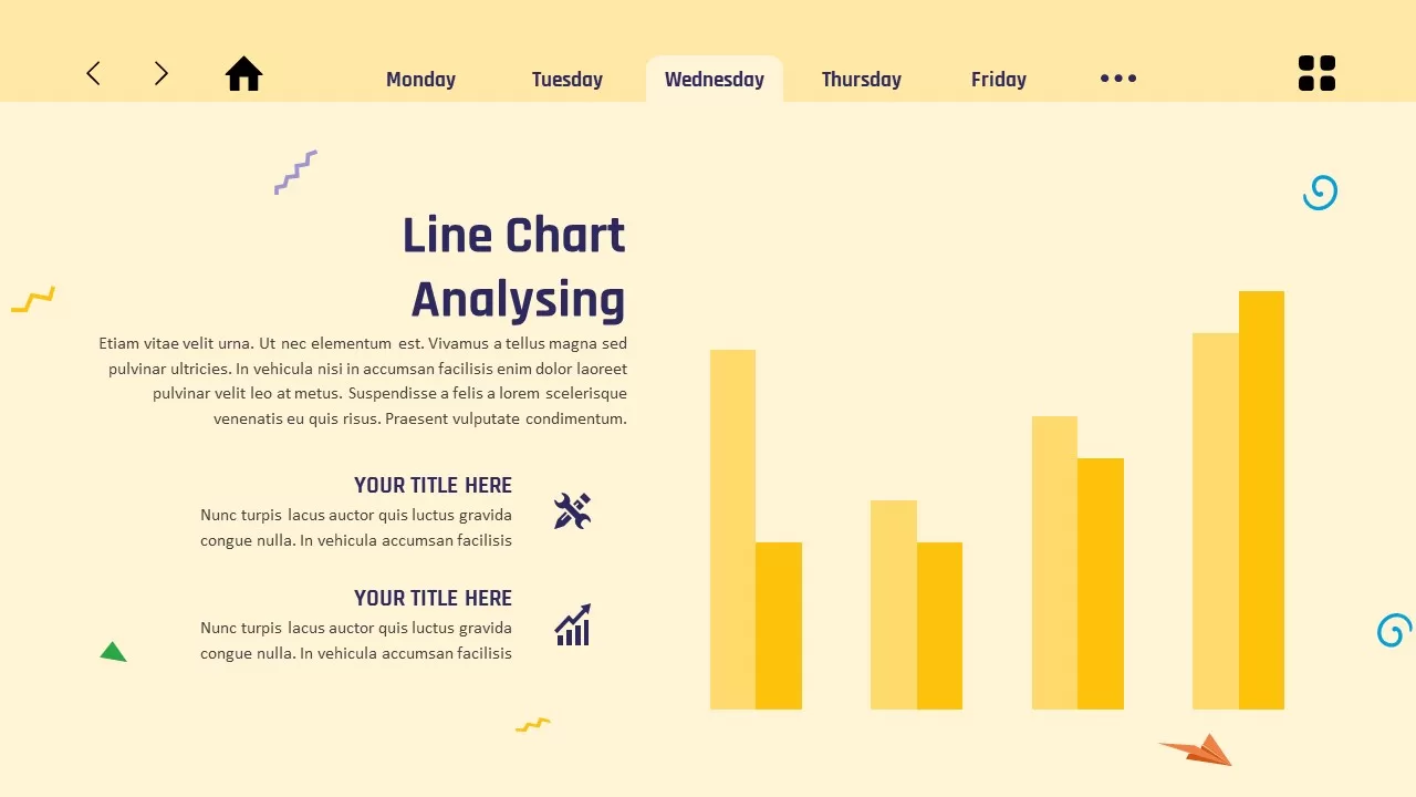 line chart analysing