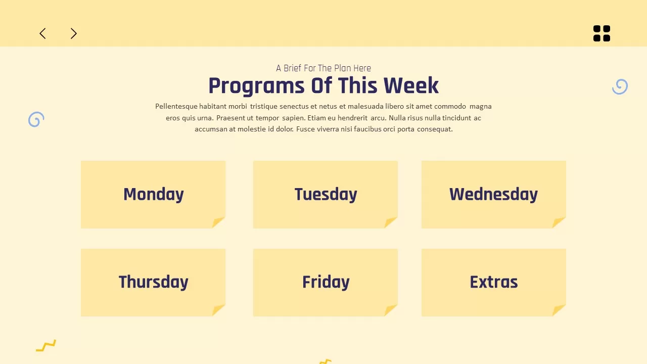 programs of this week