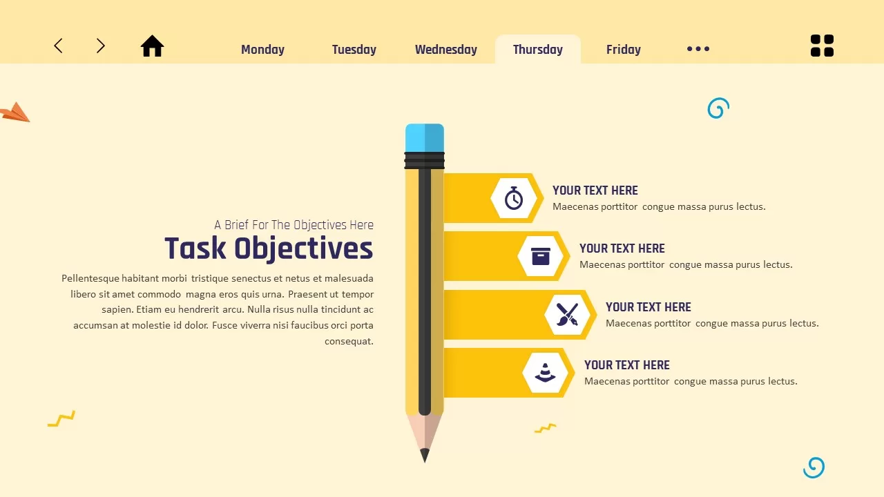 task objective powerpoint template