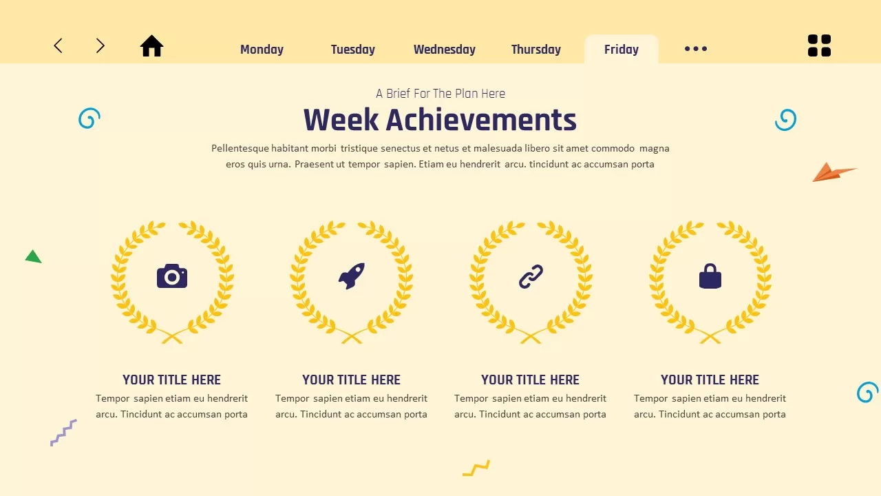 weekly achievements