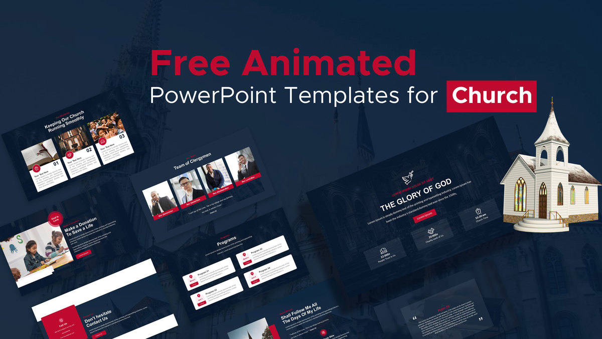 Free Animated Church PowerPoint template