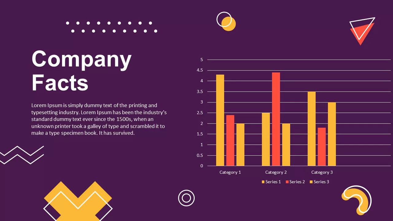 Business Slides Carnival PowerPoint Template To Showcase Company Facts Information