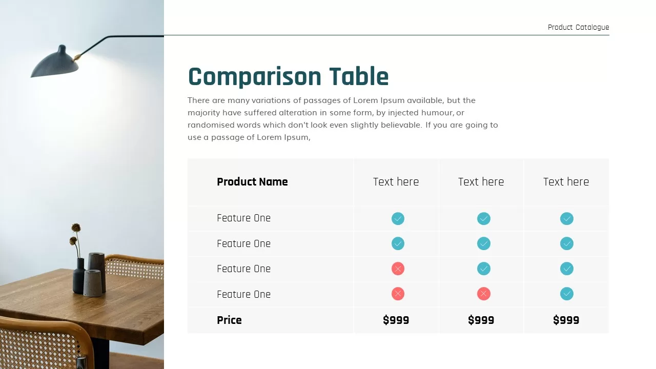 comparison table