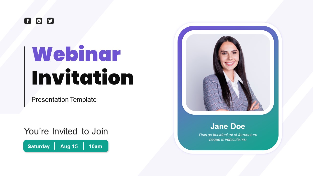 Webinar Invitation PowerPoint Presentation Templates