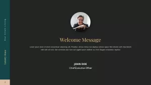 welcome message