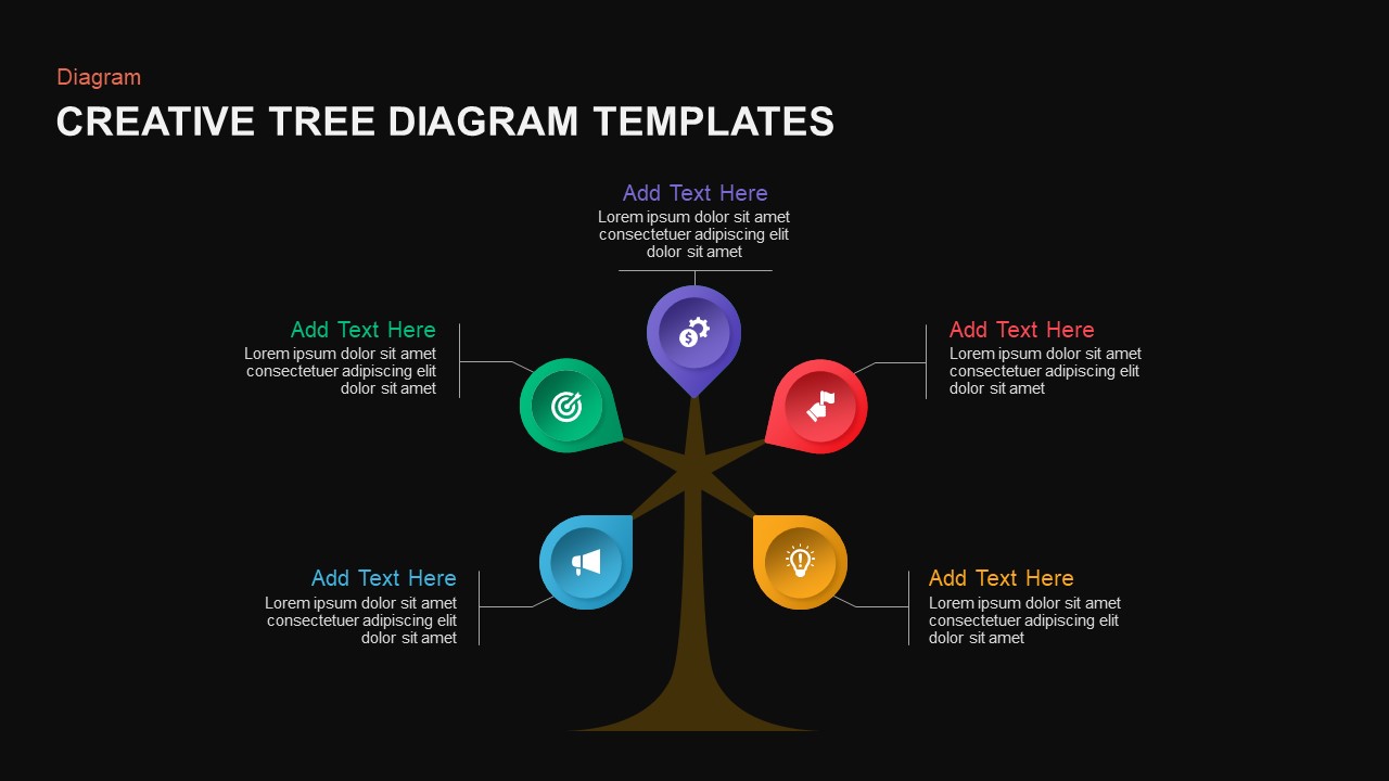 Creative Tree Diagram PowerPoint Presentation Templates