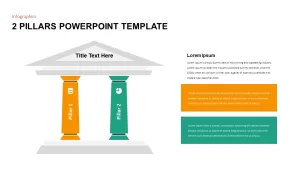 2 pillars powerpoint template