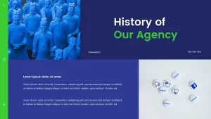 history of agency slide of marketing agency deck