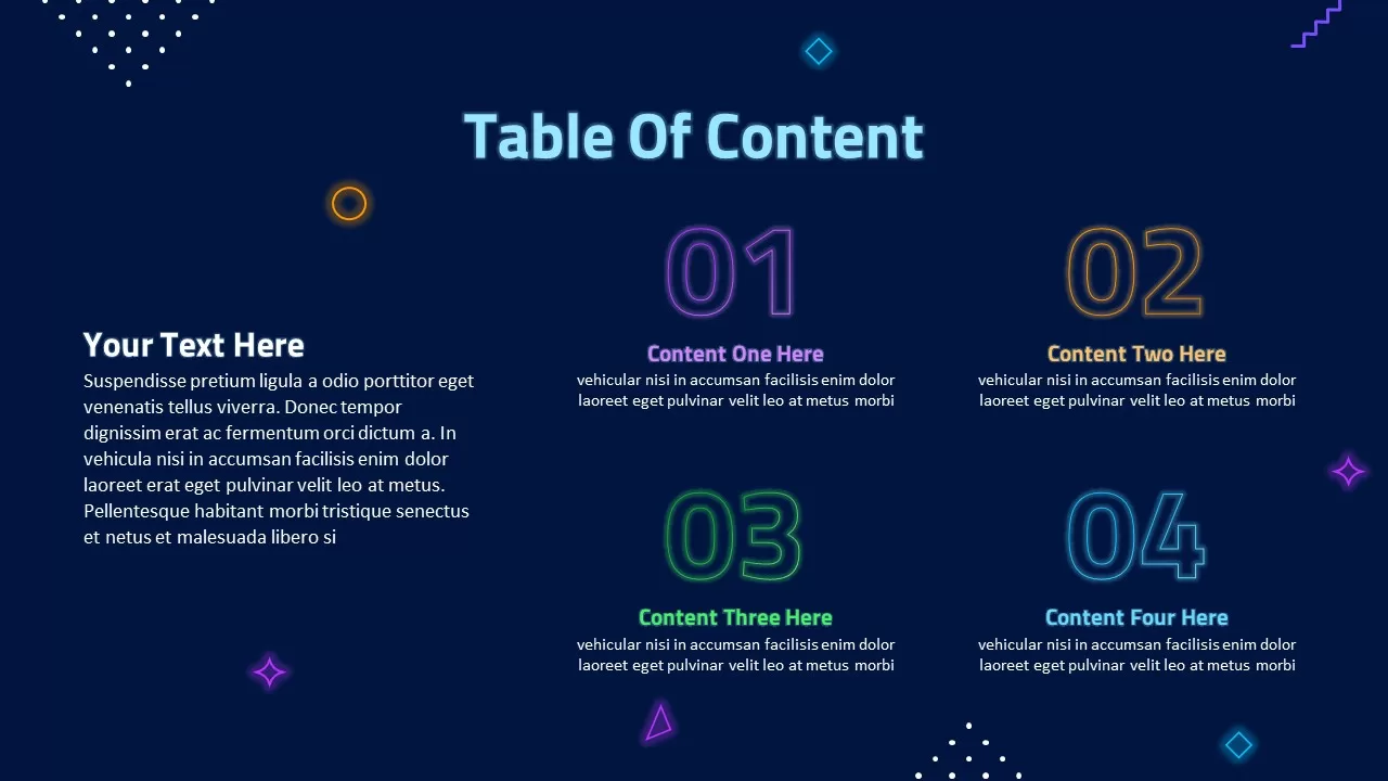 table of content