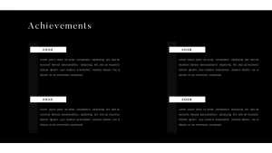 Achievements Black and White Business Plan Presentation Template