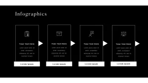 Infographics Black and White Business Plan Presentation Template