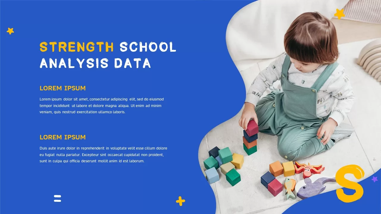 analysis data of kids preschool powerpoint template