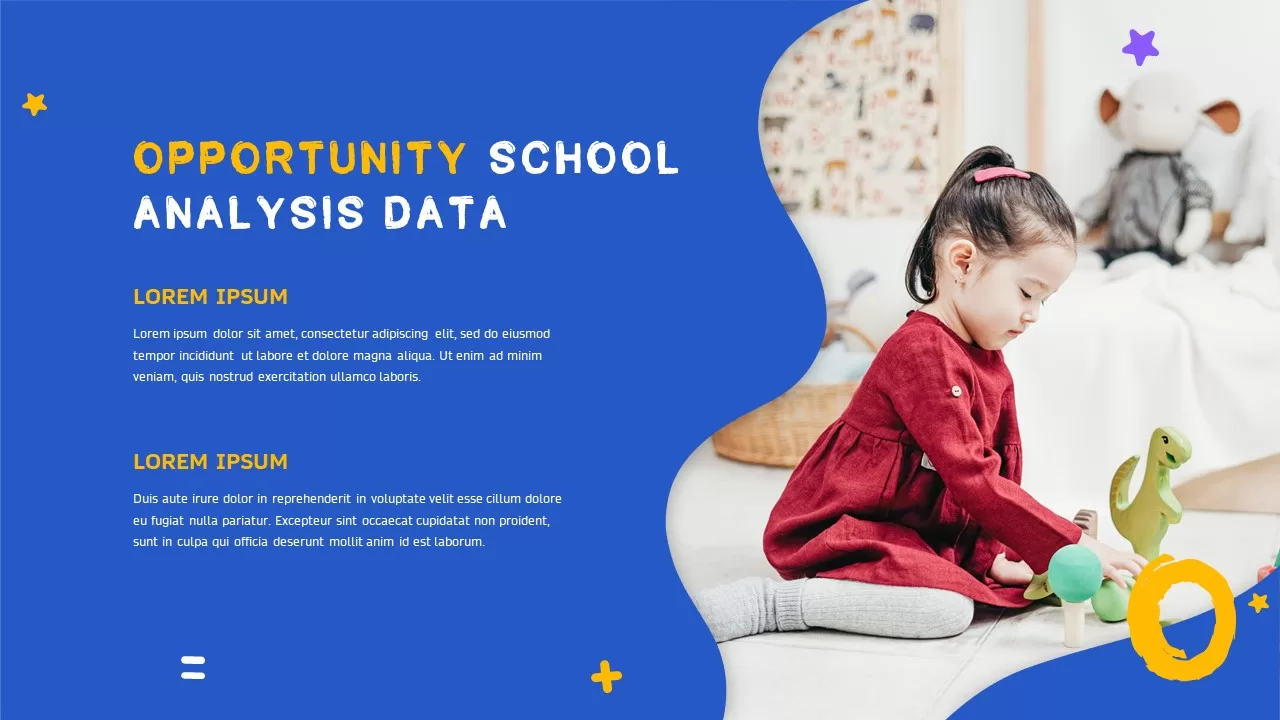 opportunity school analysis data for preschool powerpoint template