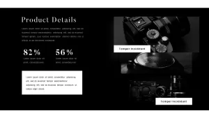 product details Black and White Business Plan Presentation Template