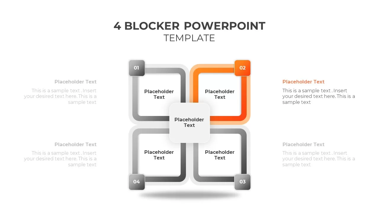 4 blocks ppt presentation