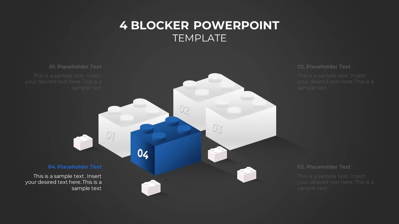 4 blocks slide ppt13 template