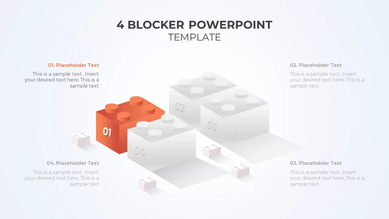 4 blocks slide ppt5 template