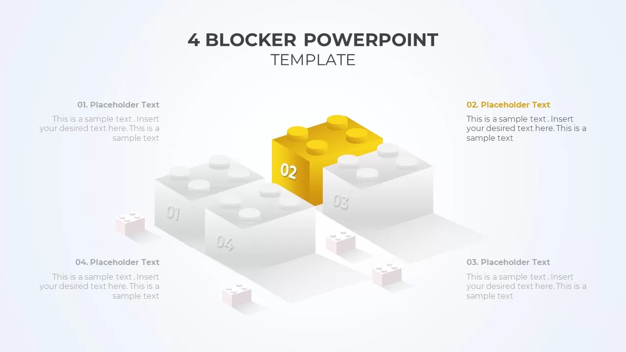 4 blocks slide ppt6 template