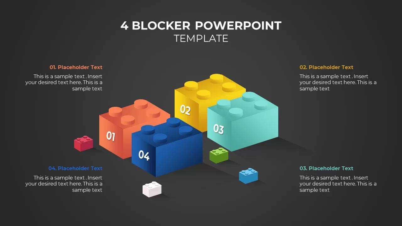 4 blocks slide ppt9 template