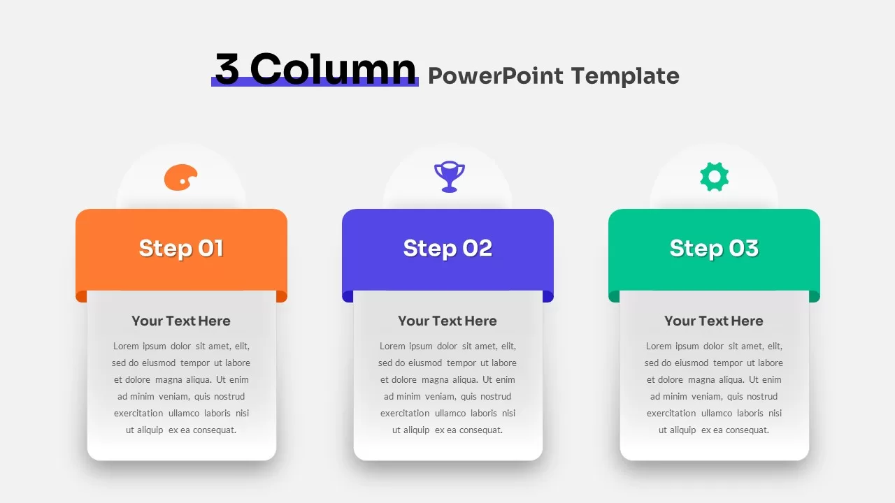 3 column PowerPoint templates