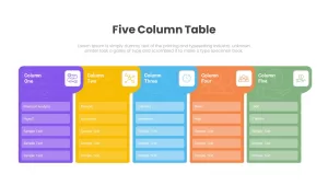 5 Column Infographic Template