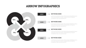 Black and white arrow infographic