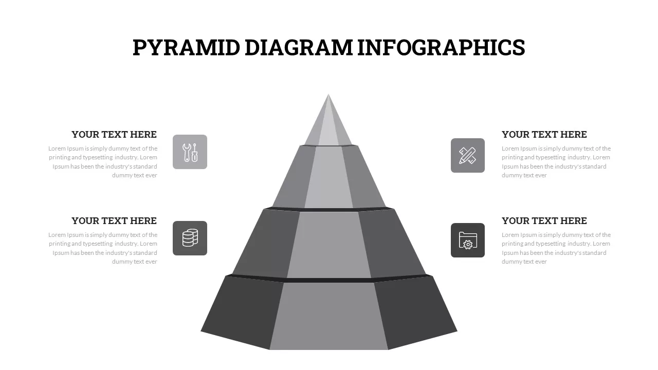 Black and white pyramid template