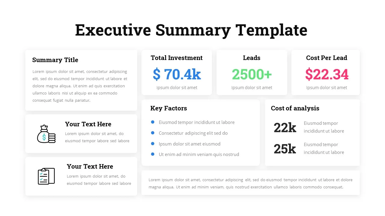 Executive Summary Template for PowerPoint Presentation