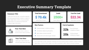 Executive Summary PowerPoint Slide in Black Background