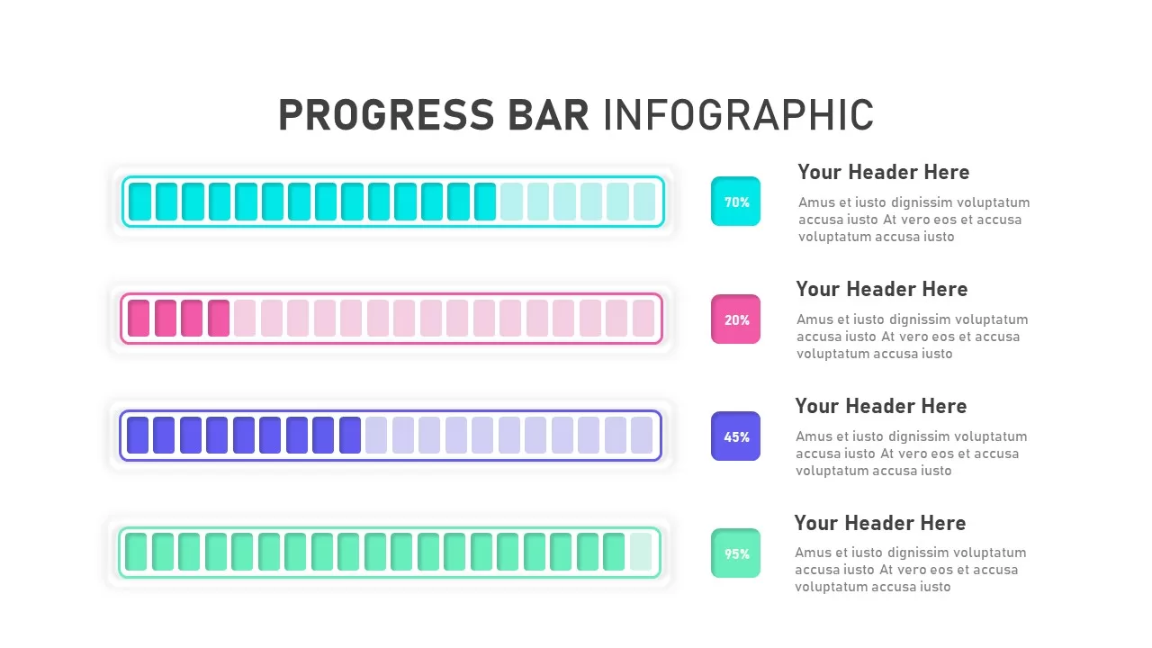 Progress bar infographic template