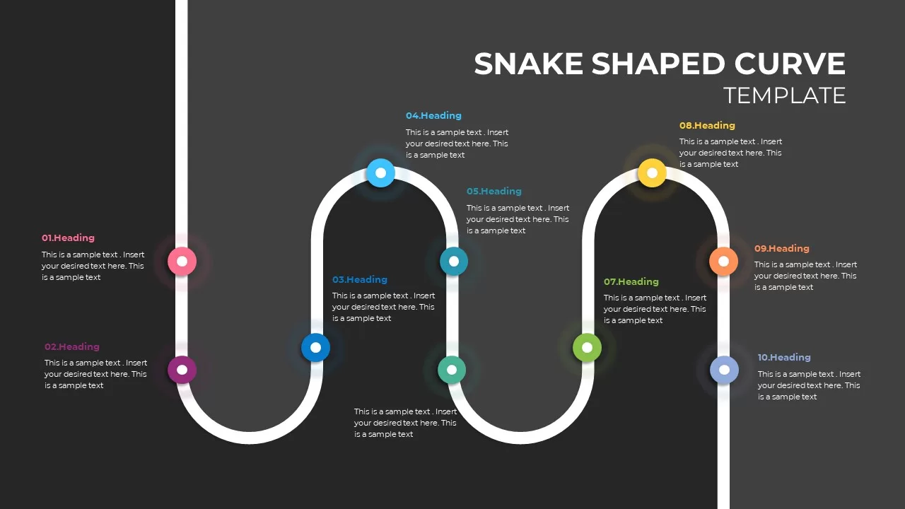 Snake Shaped Curve powerpoint template