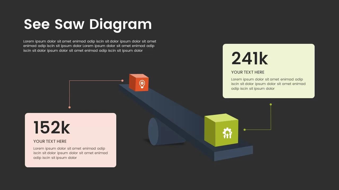 Pros And Cons Seesaw PowerPoint Template