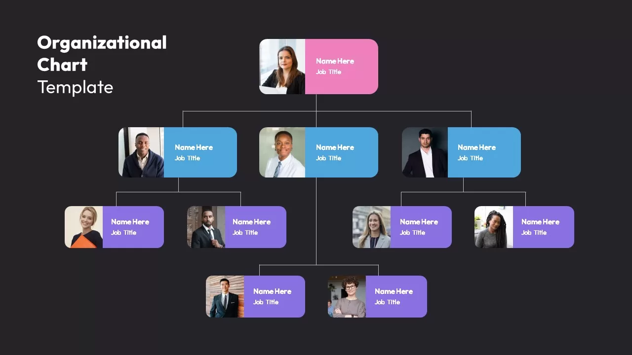 Organizational Chart Template Dark