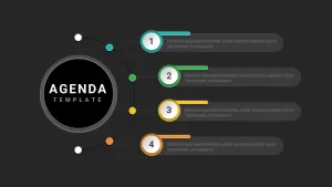 4 Stage Agenda Template Dark