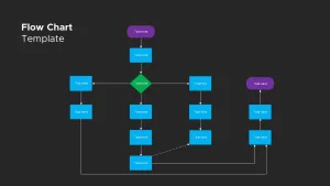 Flow Chart Infographics Template Dark