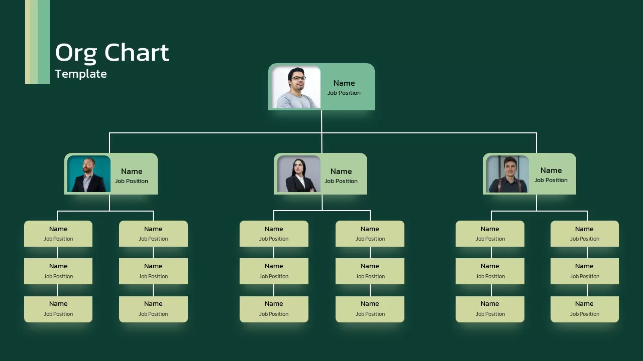 Org Chart Infographic Template Dark