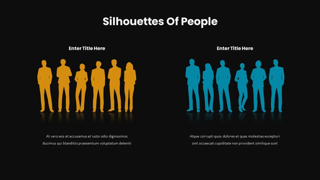 Silhouettes Of People slide