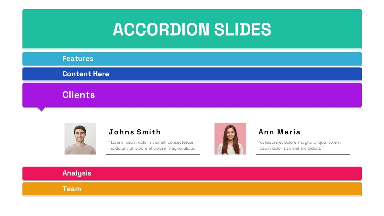 Accordion Animated Slide Client