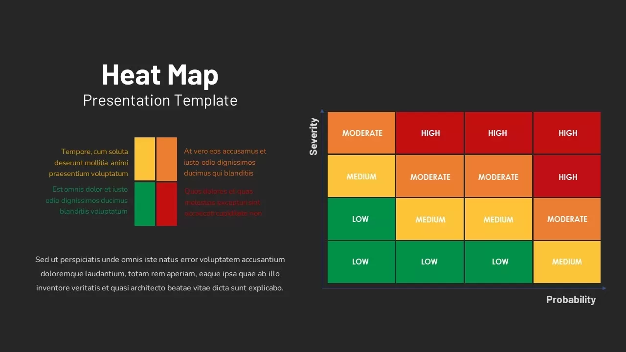 Heat Map Presentation Template Dark