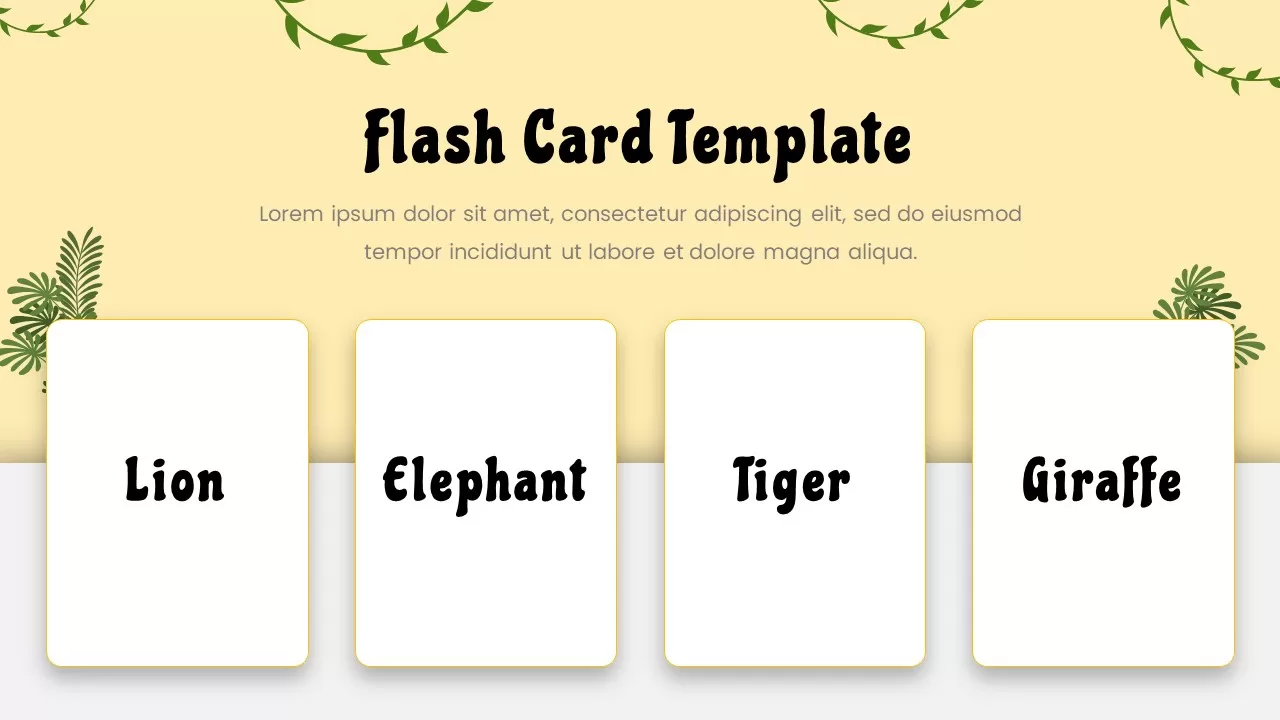 Interactive Flash Card Template for Kids Opened