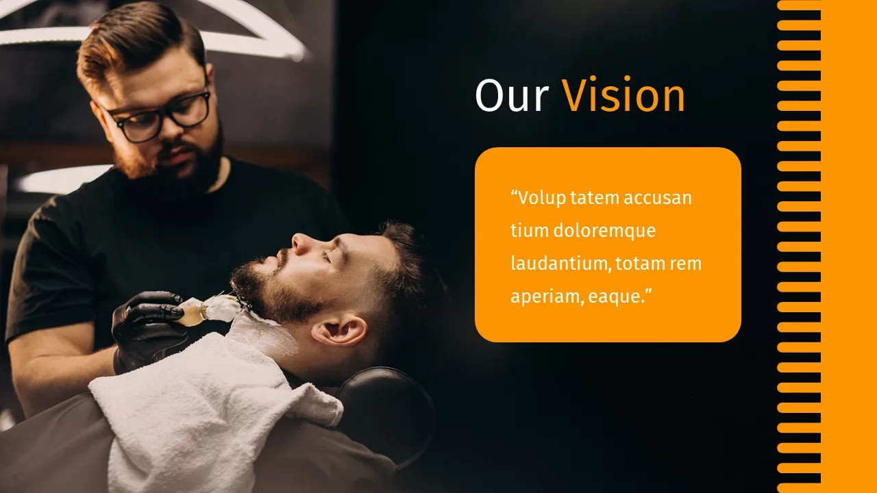 black background our vision template