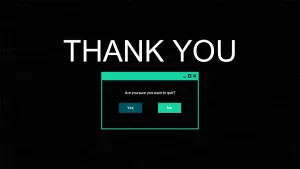 codemode black background thank you ppt template