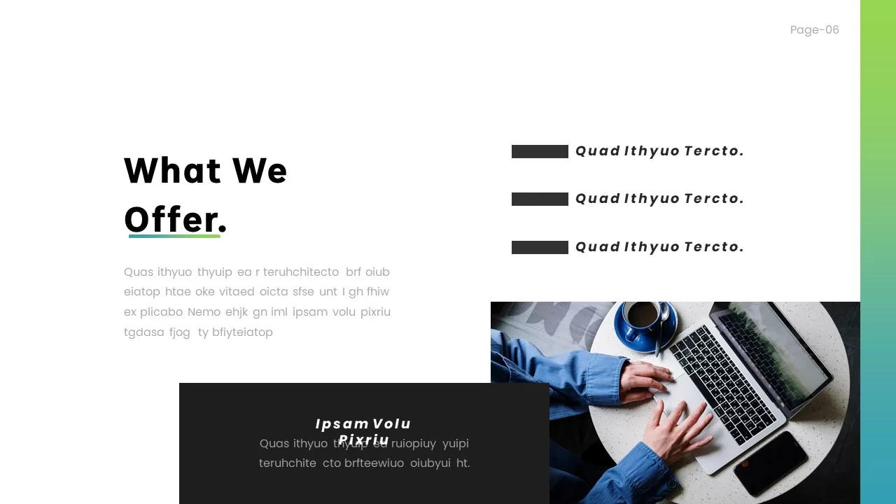 our services template