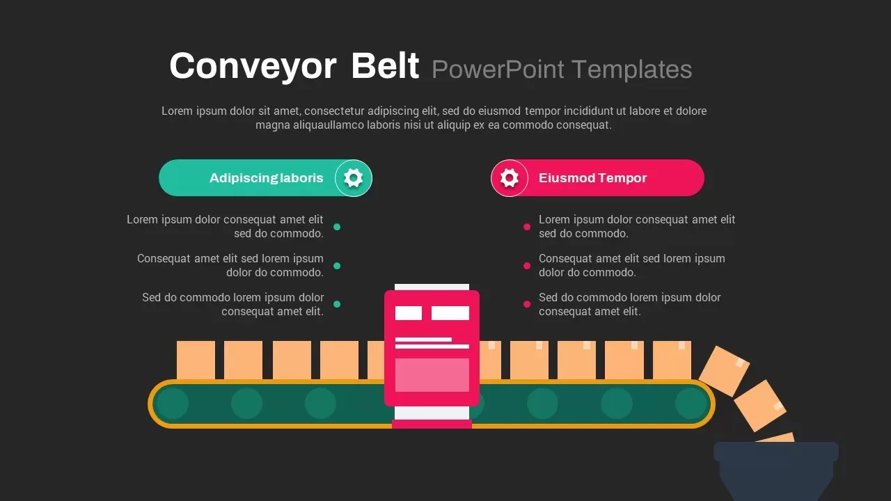 Conveyor Belt Presentation Template Dark