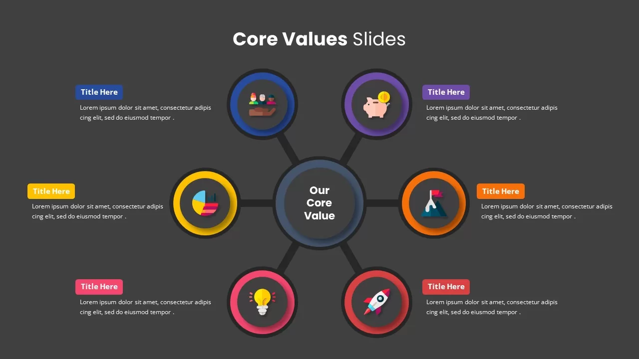 Core Values Template Dark