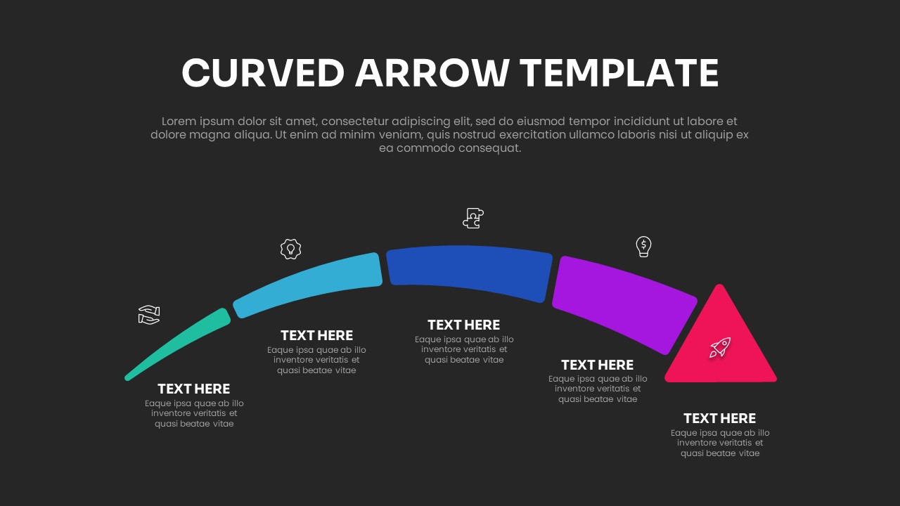 Curved-Arrow-Template-for-PowerPoint -Black