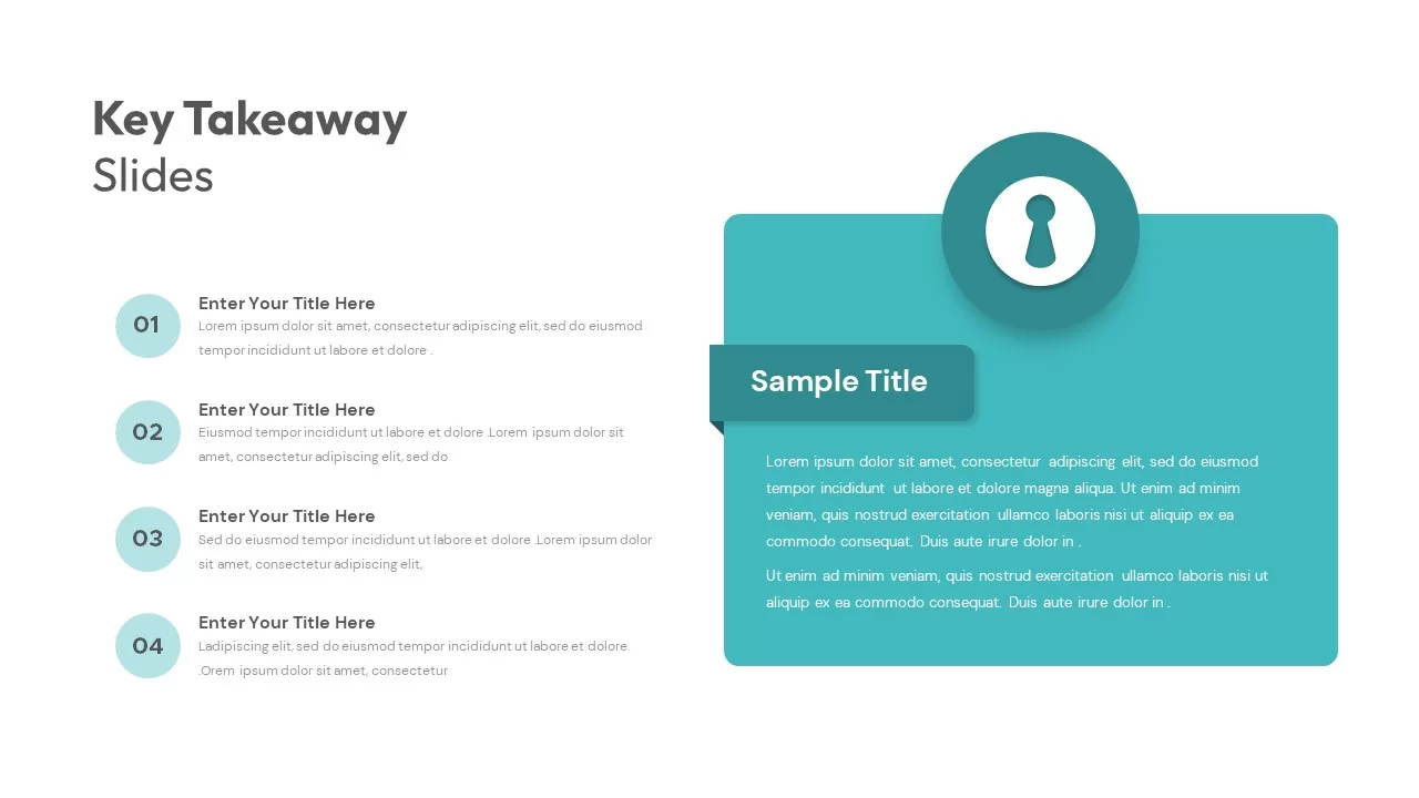 Key Takeaway Slides Template