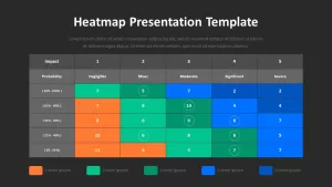 PowerPoint Heatmap Template Dark