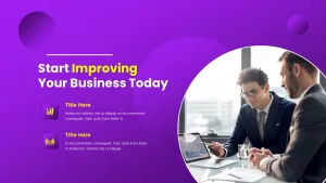 Purple color business presentation template13